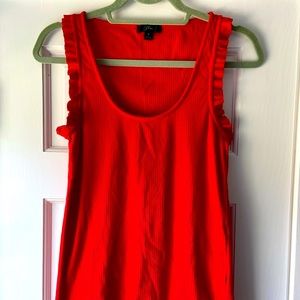 J.Crew Ribbed Ruffle Tank